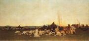Gustave Guillaumet Evening Prayer in the Sahara Sweden oil painting artist
